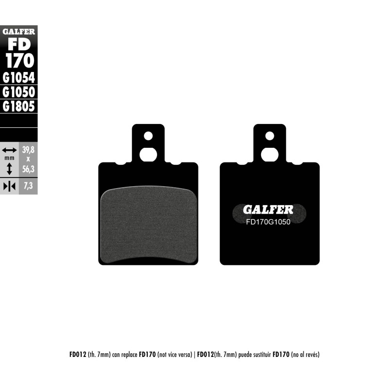 Plaquettes de Frein Galfer FD170G1050 Plaquettes de Frein Galfer FD170G1050