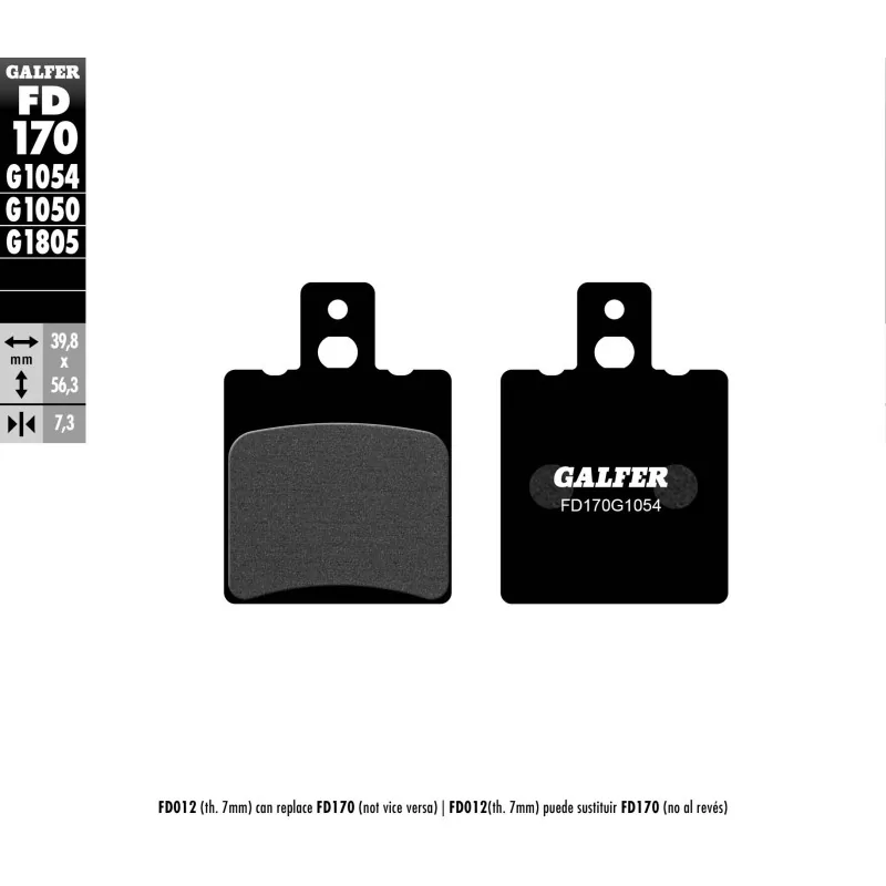 Bremsbeläge Galfer FD170G1054 Bremsbeläge Galfer FD170G1054