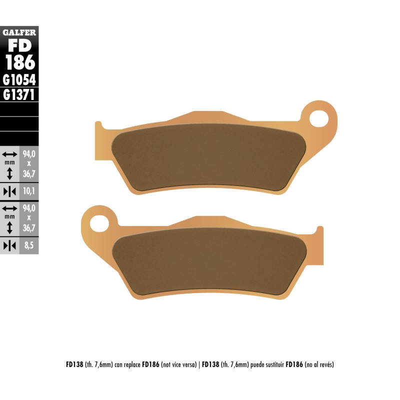 Pastillas de Freno Galfer FD186G1371