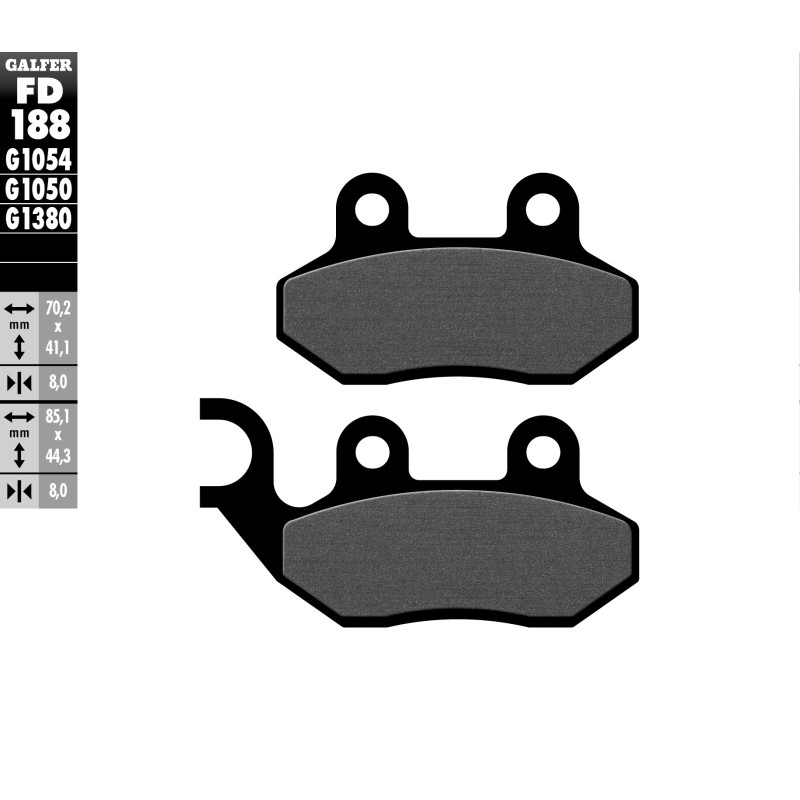 Plaquettes de Frein Galfer FD188G1050 Plaquettes de Frein Galfer FD188G1050