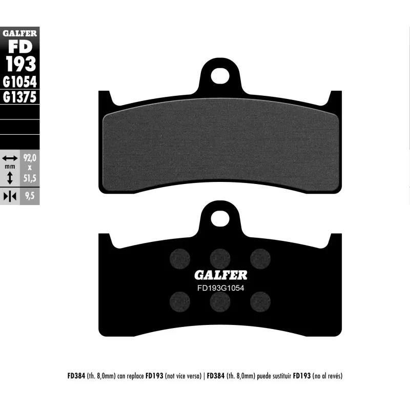Bremsbeläge Galfer FD193G1054 Bremsbeläge Galfer FD193G1054