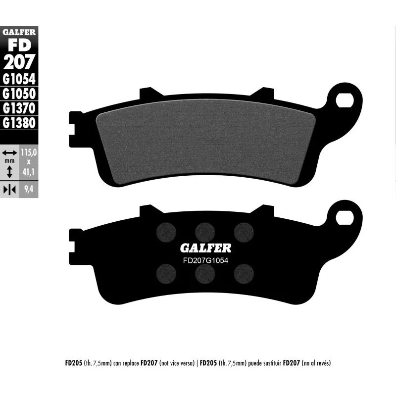 Bremsbeläge Galfer FD207G1054 Bremsbeläge Galfer FD207G1054