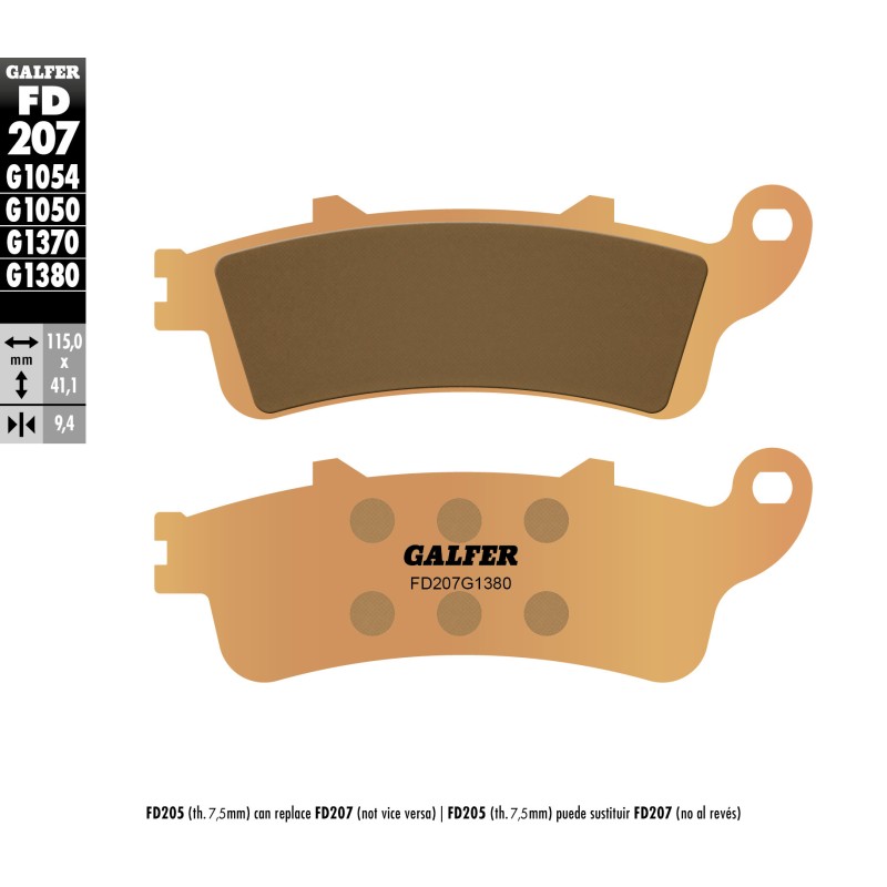 Pastillas de Freno Galfer FD207G1380