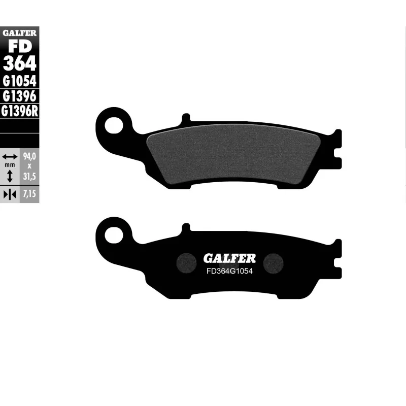 Pastillas de Freno Galfer FD364G1054 Pastillas de Freno Galfer FD364G1054