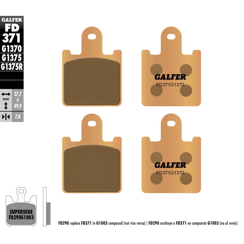 Brake Pads Galfer FD371G1370 Brake Pads Galfer FD371G1370