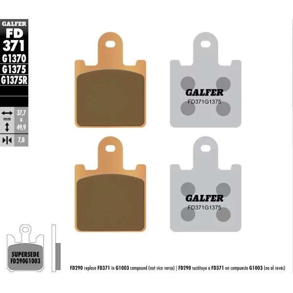 Pastillas de Freno Galfer FD371G1375