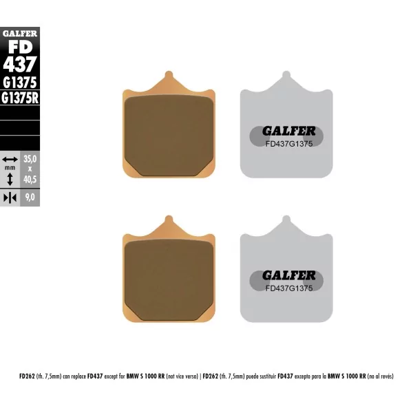 Pastiglie Freno Galfer FD437G1375