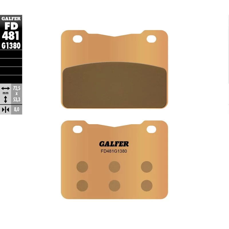 Bremsbeläge Galfer FD481G1380 Bremsbeläge Galfer FD481G1380