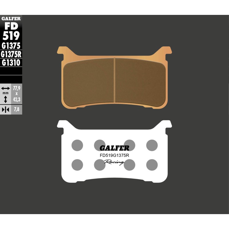Pastillas de Freno Galfer FD519G1375R Pastillas de Freno Galfer FD519G1375R