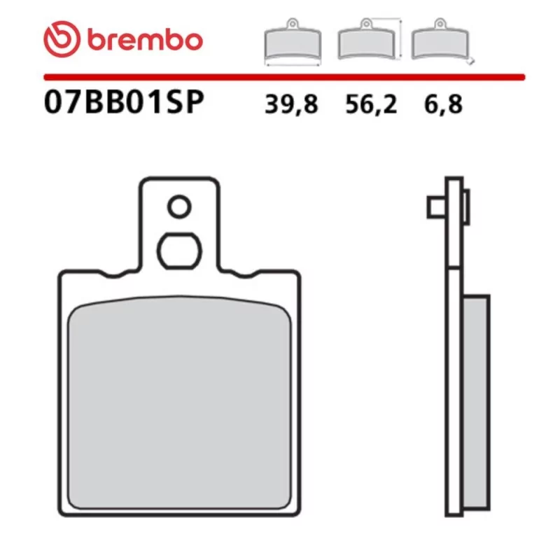 Motorcycle Brake Pads Brembo 07BB01SP