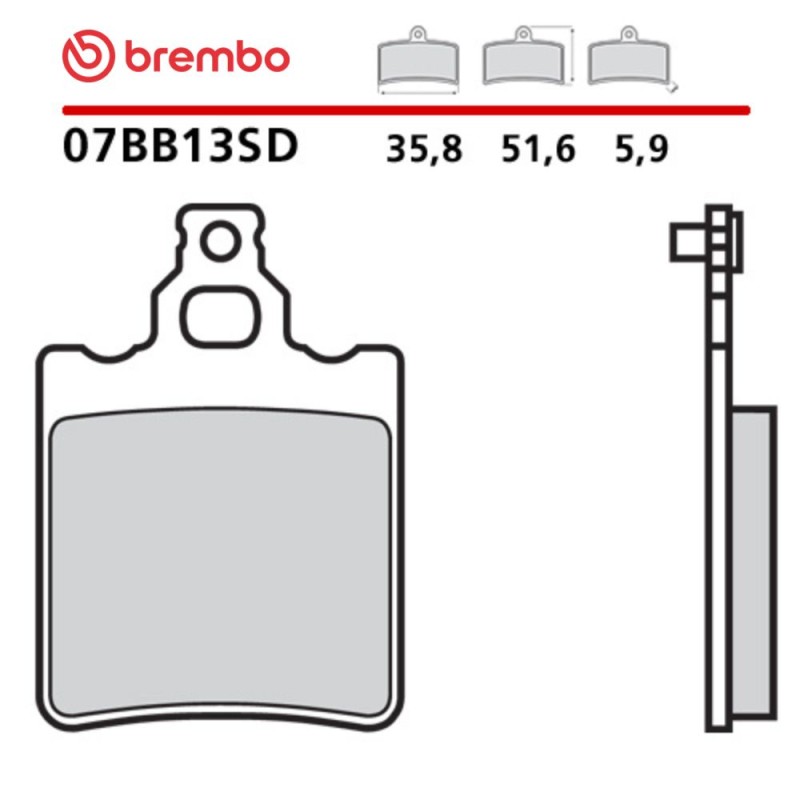 Motorrad Bremsbeläge Brembo 07BB13SD Motorrad Bremsbeläge Brembo 07BB13SD