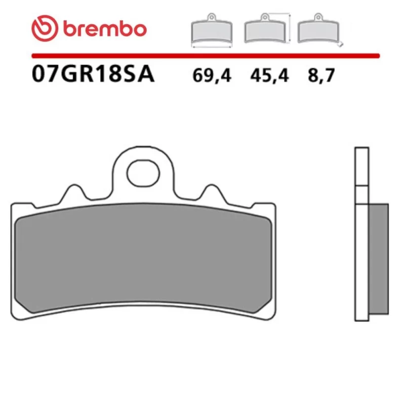 Pastiglie Freno Moto Brembo 07GR18SA