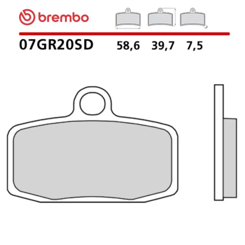Motorrad Bremsbeläge Brembo 07GR20SD Motorrad Bremsbeläge Brembo 07GR20SD