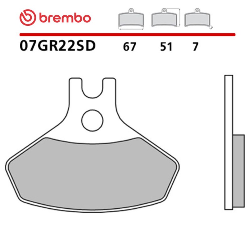 Motorrad Bremsbeläge Brembo 07GR22SD Motorrad Bremsbeläge Brembo 07GR22SD
