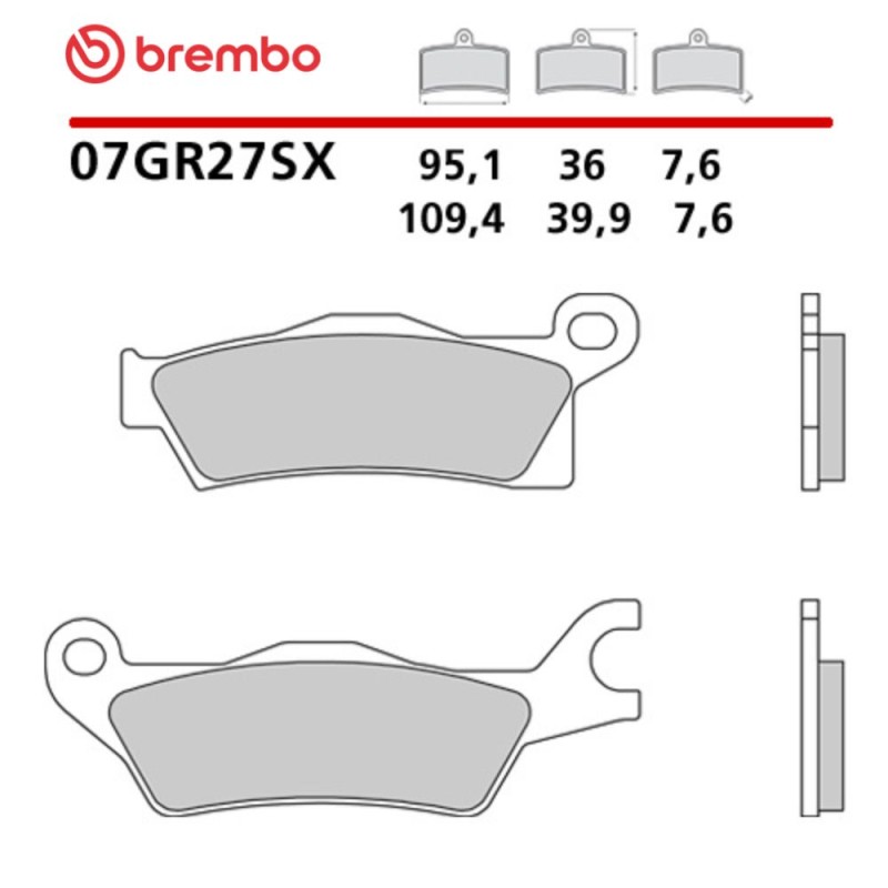 Motorcycle Brake Pads Brembo 07GR27SX
