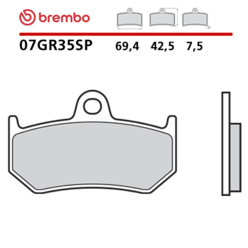 Pastiglie Freno Moto Brembo 07GR35SP Pastiglie Freno Moto Brembo 07GR35SP