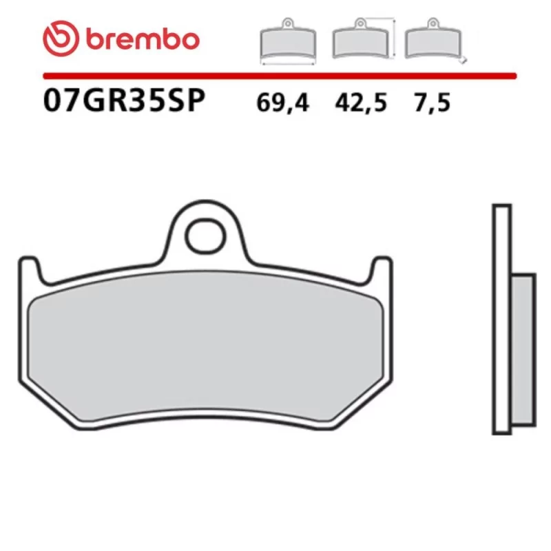Plaquettes de Frein Moto Brembo 07GR35SP