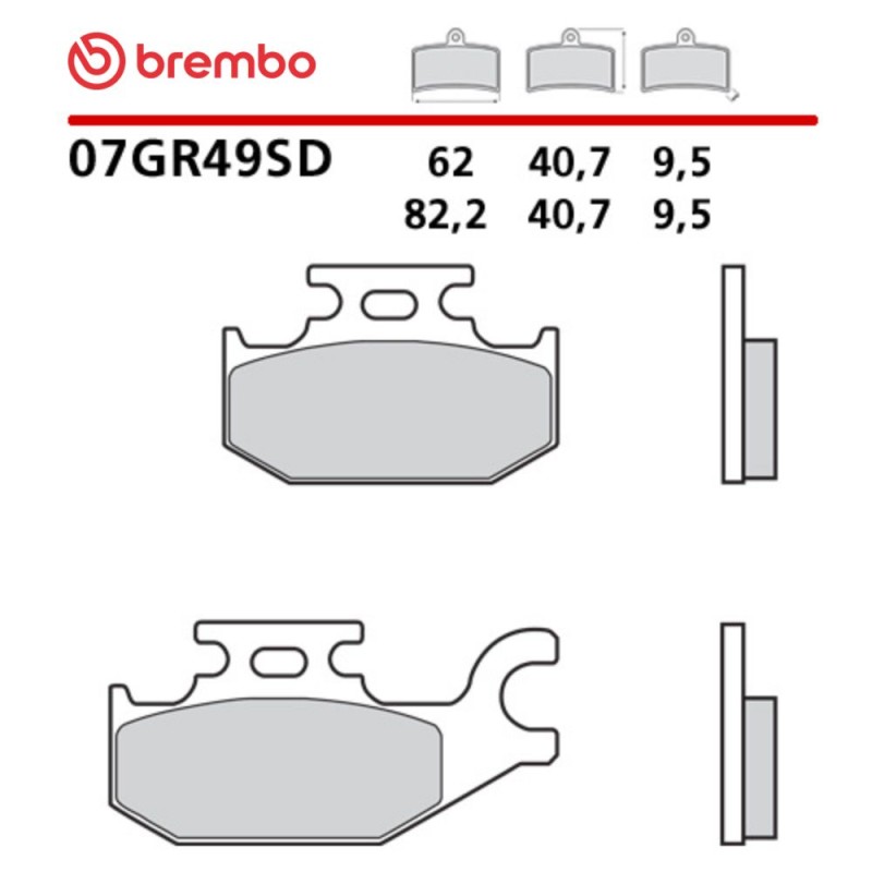 Pastillas Moto Brembo 07GR49SD Pastillas Moto Brembo 07GR49SD