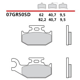 Plaquettes de Frein Moto Brembo 07GR50SD
