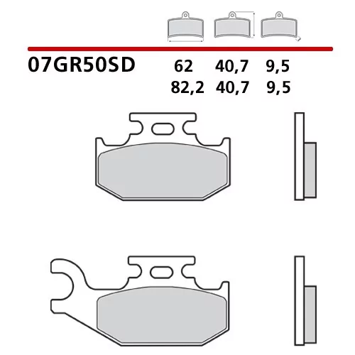 Pastillas Moto Brembo 07GR50SD
