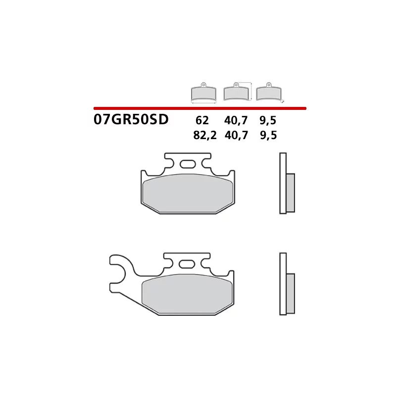 Motorrad Bremsbeläge Brembo 07GR50SD Motorrad Bremsbeläge Brembo 07GR50SD