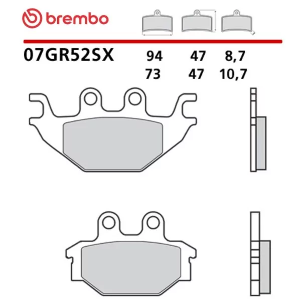 Motorrad Bremsbeläge Brembo 07GR52SX