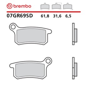 Plaquettes de Frein Moto Brembo 07GR69SD