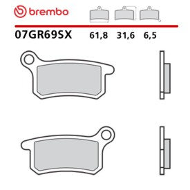 Motorcycle Brake Pads Brembo 07GR69SX