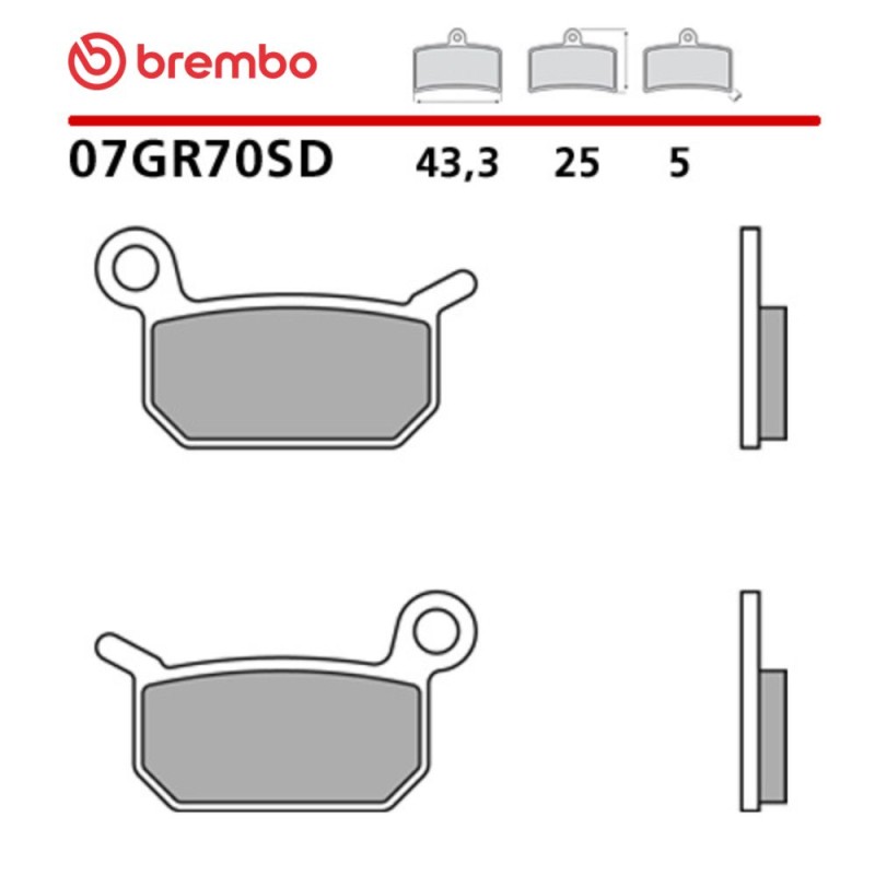 Pastiglie Freno Moto Brembo 07GR70SD Pastiglie Freno Moto Brembo 07GR70SD