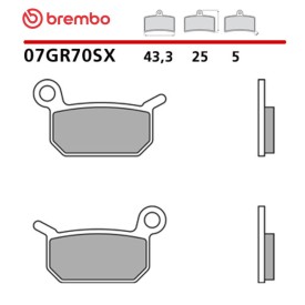 Motorrad Bremsbel&auml;ge Brembo 07GR70SX