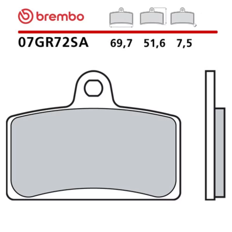 Pastiglie Freno Moto Brembo 07GR72SA Pastiglie Freno Moto Brembo 07GR72SA