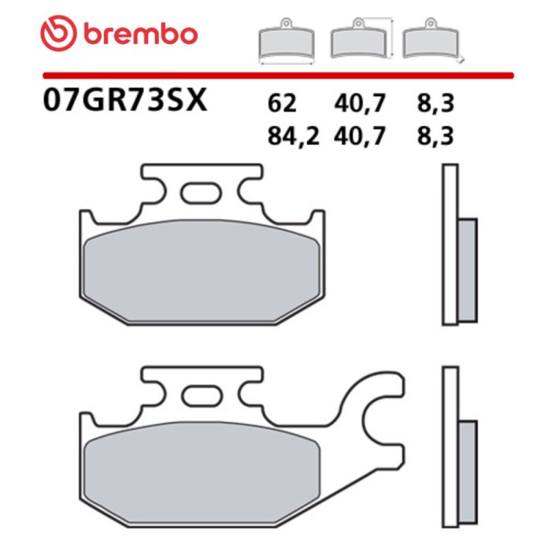 Motorrad Bremsbeläge Brembo 07GR73SX Motorrad Bremsbeläge Brembo 07GR73SX