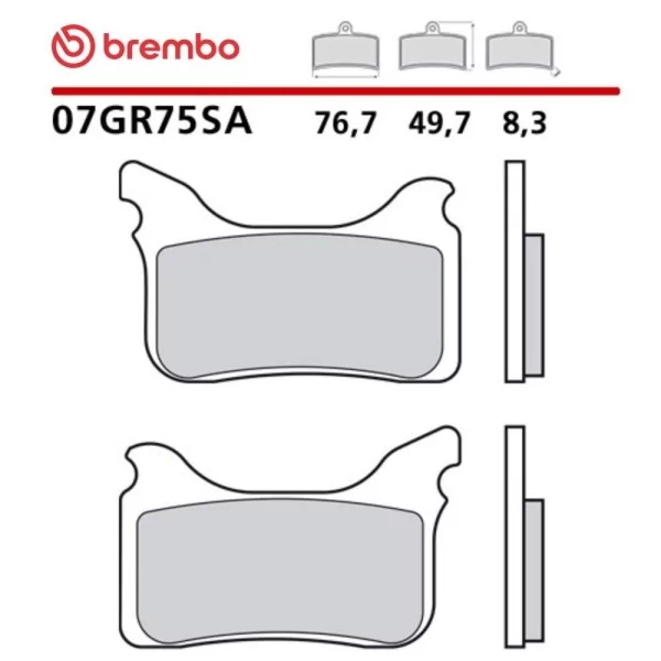 Plaquettes de Frein Moto Brembo 07GR75SA