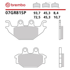 Pastillas Moto Brembo 07GR81SP