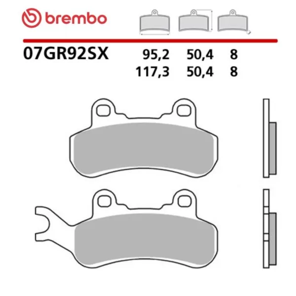 Motorrad Bremsbeläge Brembo 07GR92SX