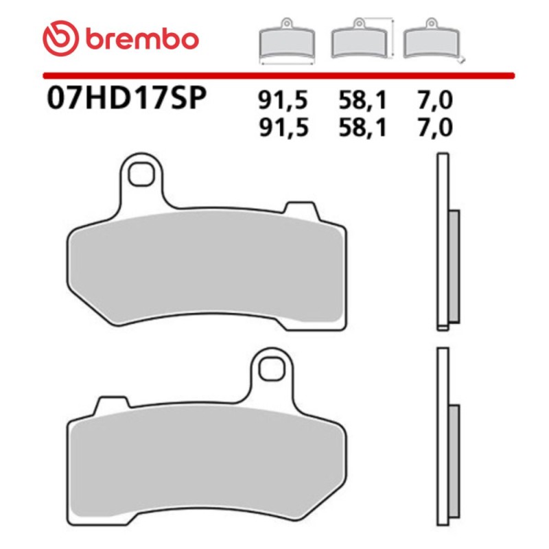 Motorrad Bremsbeläge Brembo 07HD17SP Motorrad Bremsbeläge Brembo 07HD17SP