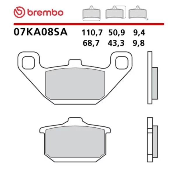 Pastillas Moto Brembo 07KA08SA