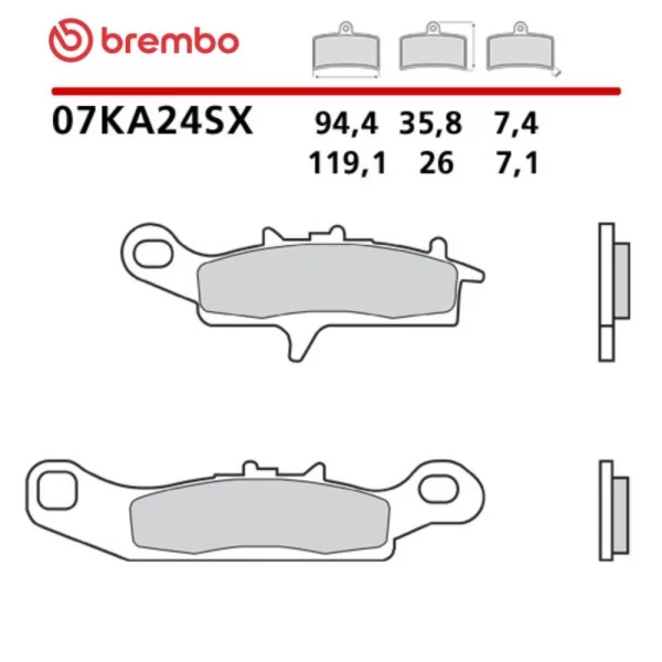 Plaquettes de Frein Moto Brembo 07KA24SX