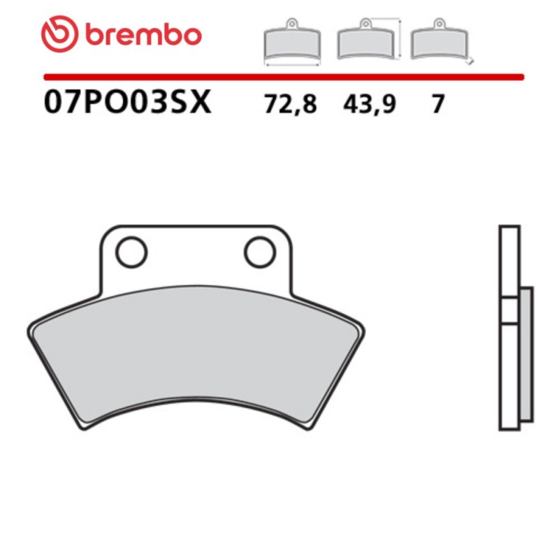 Motorcycle Brake Pads Brembo 07PO03SX Motorcycle Brake Pads Brembo 07PO03SX