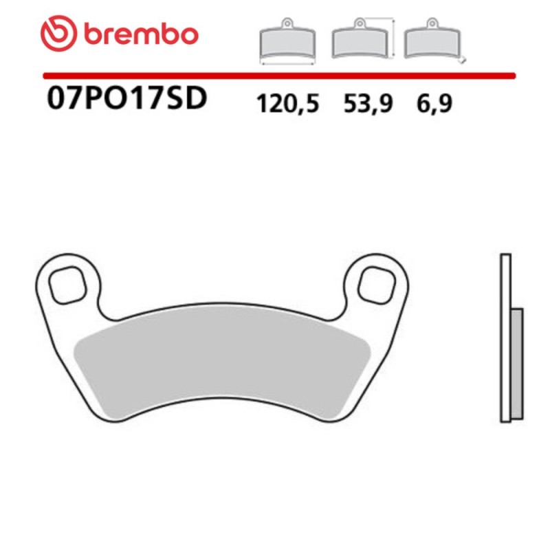 Motorcycle Brake Pads Brembo 07PO17SD Motorcycle Brake Pads Brembo 07PO17SD