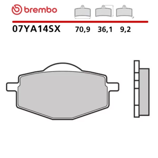 Pastiglie Freno Moto Brembo 07YA14SX
