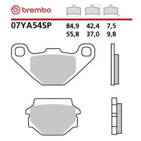 Motorrad Bremsbel&auml;ge Brembo 07YA54SP