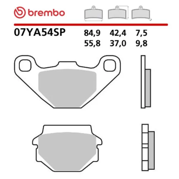 Plaquettes de Frein Moto Brembo 07YA54SP