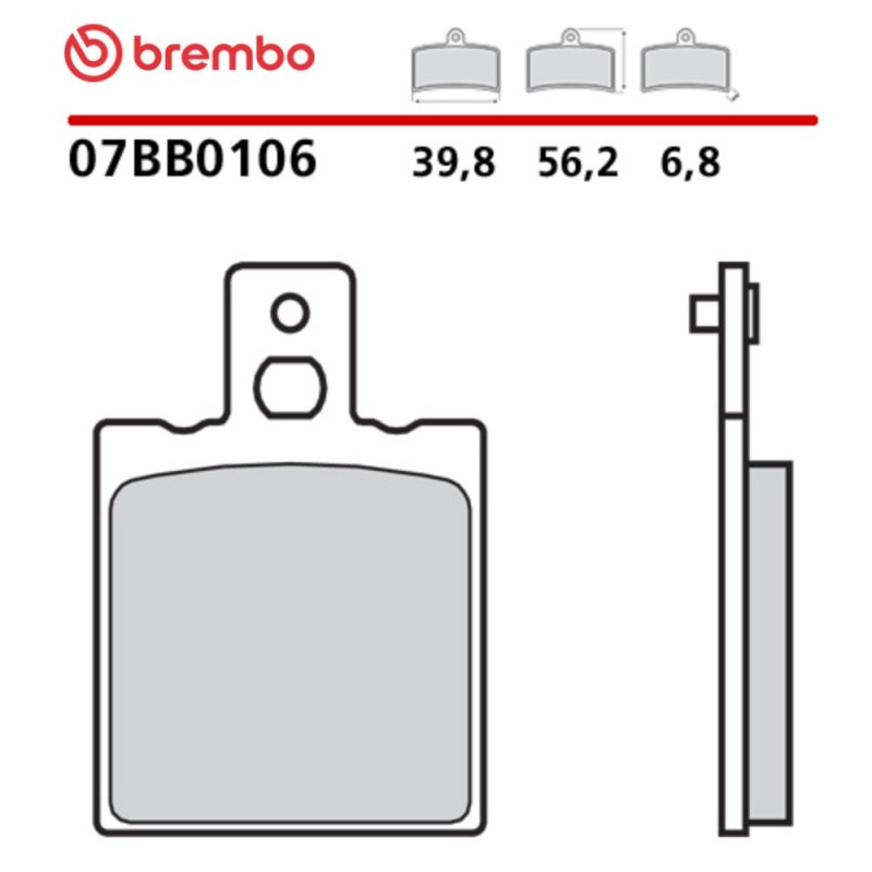Motorrad Bremsbeläge Brembo 07BB0106 Motorrad Bremsbeläge Brembo 07BB0106