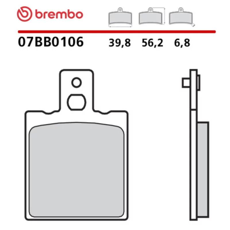 Motorrad Bremsbeläge Brembo 07BB0106 Motorrad Bremsbeläge Brembo 07BB0106