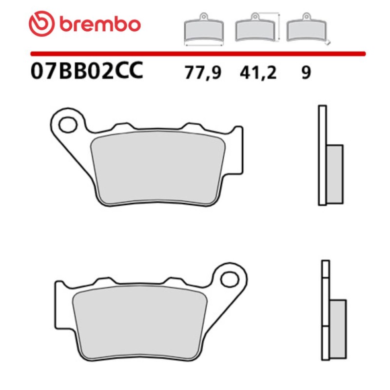 Motorrad Bremsbel&auml;ge Brembo 07BB02CC