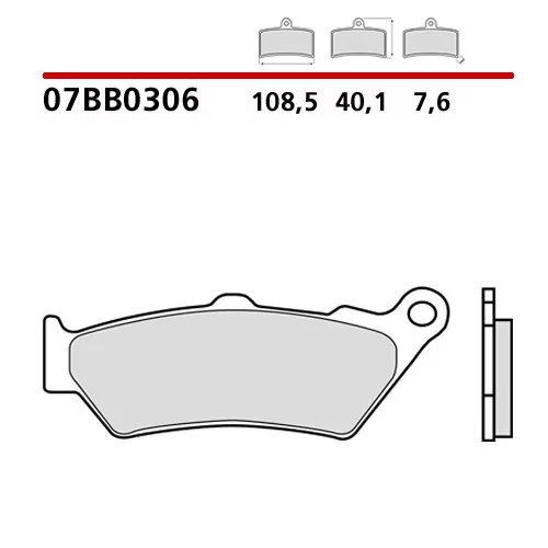 Motorcycle Brake Pads Brembo 07BB0306