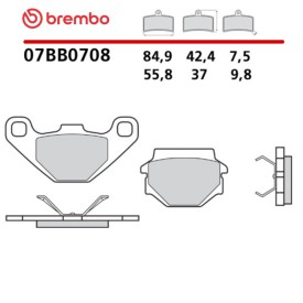 Pastillas Moto Brembo 07BB0708