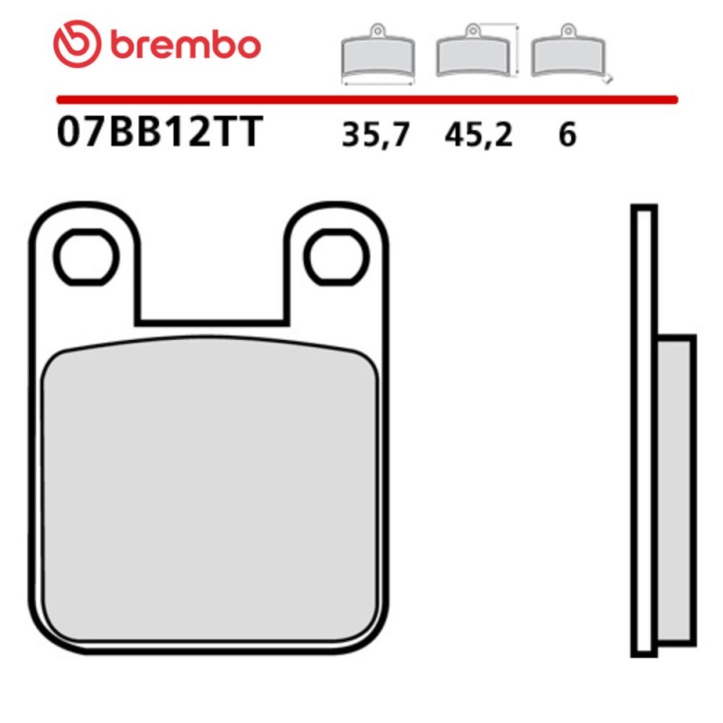 Motorcycle Brake Pads Brembo 07BB12TT Motorcycle Brake Pads Brembo 07BB12TT