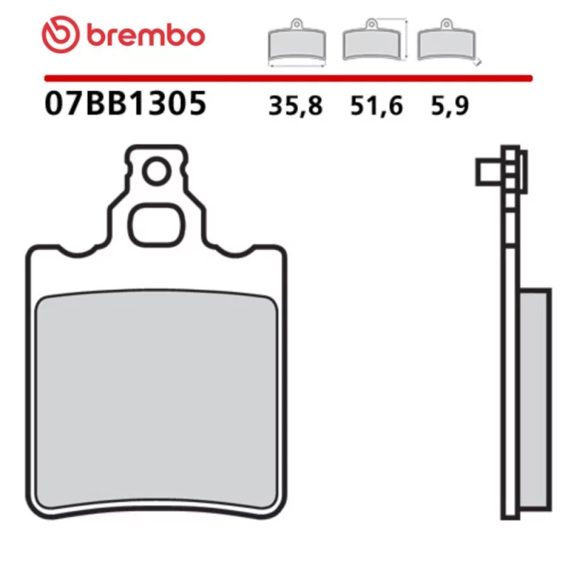 Plaquettes de Frein Moto Brembo 07BB1305
